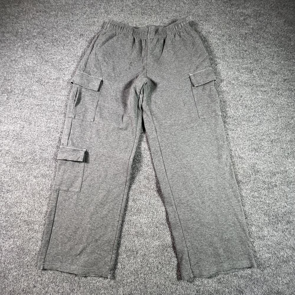 Inno Sweatpants Women's L Gray Straight Cargo-Pockets Running Training Outdoor